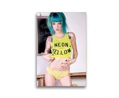 Calvendo Premium Textil-Leinwand 30 cm x 45 cm hoch, Neon | Wandbild, Bild auf Keilrahmen, Fertigbild auf echter Leinwand, Leinwanddruck Menschen Menschen