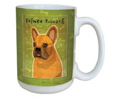 Tree-Free Greetings sg44041 Fawn Französische Bulldogge von John W. Golden Keramik Becher mit Henkel/, 15-Ounce