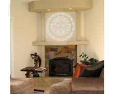 INDIGOS 4052166046824 Wandtattoo w277 Ornament, Orient Wandaufkleber 120 x 119 cm, silber