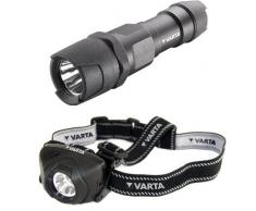 Varta 1 Watt LED Indestructible Taschenlampe mit Varta 1 Watt LED Indestructible Head Light