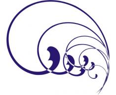 INDIGOS 4051095035954 Wandtattoo w327 Ranken Pflanzen Wandauskleber in 3 Größen, 96 x 89 cm, blau