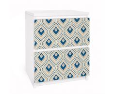 Apalis 91190 Möbelfolie für Ikea Malm Kommode - Selbstklebe Vintage Ornament, gröÃe 2 mal, 20 x 40 cm