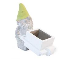 Boston International Zement Garten-Dekoration, Garten-Dekoration, 19,7 cm, Wee Schubkarre