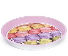 Home Tablett rund, Dekor Candy, 33 cm, Blech, Mehrfarbig
