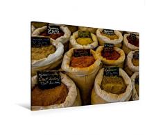 Premium Textil-Leinwand 120 x 80 cm Quer-Format Provence - Gewürze auf dem Markt von Goult | Wandbild, HD-Bild auf Keilrahmen, Fertigbild auf hochwertigem Vlies, Leinwanddruck von Thomas Seethaler