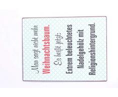 Lafinesse Schild-Man SAGT Nicht mehr Weihnachtsbaum, Metall, lackiert, M