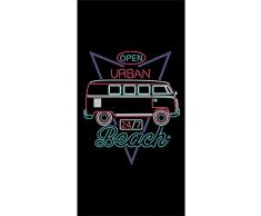 Urban Beach 24/17,8 cm Strandtuch, schwarz