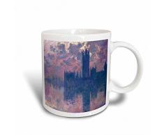 3dRose Claude Monet Parlament Kaffeebecher, Keramik, Mehrfarbig, 10.16 cm x 7,62 x-Uhr