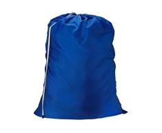 Wäschesack aus Nylon – verschließbarer Kordelzug und maschinenwaschbar. Diese großen Taschen passen auf einen Wäschekorb oder Wäschekorb und sind stark genug, um bis zu drei Ladungen von Kleidung zu tragen. 30 x 40 königsblau