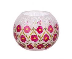 Pavillon – Love You More – handbemalter Teelichthalter aus mattiertem Glas, 12,7 cm