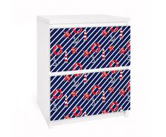 Apalis 91162 MÃ¶belfolie fÃ¼r Ikea Malm Kommode - Selbstklebe Saint Tropez, grÃ¶Ãe 2 mal, 20 x 40 cm