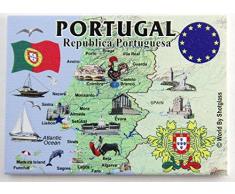 Portugal EU Serie Souvenir Kühlschrank Magnet 6,3 x 8,9 cm