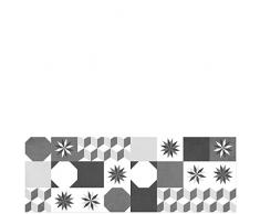 Laroom 14173 – Teppich Bollato Küche Fliesen Loft 140 cm, Schwarz und Grau