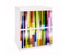 Apalis 91152 Möbelfolie für Ikea Malm Kommode - Selbstklebe Rainbow Cubes, gröÃe 2 mal, 20 x 40 cm
