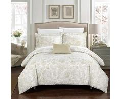 Chic Home ds3597-an Regent s Park 3 Stück Mikrofaser Vintage Paisley Bettdecke, Twin, Tan