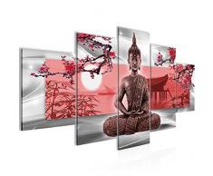 Bilder Buddha Feng Shui Wandbild Vlies - Leinwand Bild XXL Format Wandbilder Wohnung Deko Kunstdrucke - MADE IN GERMANY - Fertig zum Aufhängen 504953a