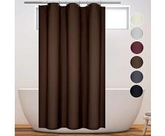 eforcurtain schwere Pflicht Solide Dusche Vorhang Stoff, wasserdicht und mildew Badezimmer Vorhang, Polyester-Mischgewebe, coffee, 36Wx72L