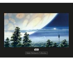 Komar Wandbild Star Wars Classic RMQ Yavin Lookout | Kinderzimmer, Jugendzimmer, Dekoration, Kunstdruck | ohne Rahmen | WB168-40x30 | Größe: 40 x 30 cm (Breite x Höhe)