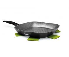 Excelsa Ecoenergy Grillplatte, Aluminium geschmiedet, schwarz