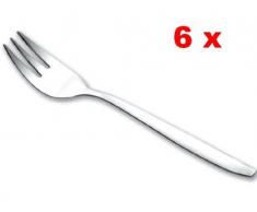 Esmeyer 169-090 6 Kuchengabeln Bamboo Metall 18/0, poliert