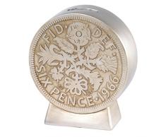 Old Money A28492 Sixpence Bank, Resin, mehrfarbig, 4.5 x 10.5 x 11 cm