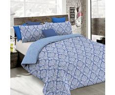 emotion cp-em Damast Bettbezug, 100% Baumwolle, Mehrfarbig, Doppelbett, 47 x 35 x 4 cm