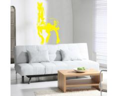 INDIGOS 4052166078412 Wandtattoo w455 Pferd Tier Stall Wandaufkleber 120 x 66 cm, gelb