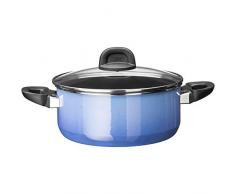 Silit Modesto Line Kochtopf 24cm, Glasdeckel, Bratentopf 4,4l, Silargan Funktionskeramik, Topf Induktion, blau