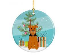 Carolines Treasures Weihnachtsbaum Airedale Terrier Merry Foxterrier - Drahthaar 3 in Mehrfarbig