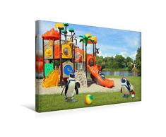 Premium Textil-Leinwand 45 cm x 30 cm quer Auf dem Spielplatz