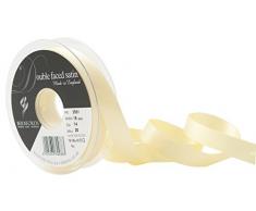 Berisfords 3501 Satinband, doppelseitig, 15 mm, zitronengelb, 14, 10,5 x 10,5 x 3 cm, Doppelseitiges Band, Polyester, Satin, hellgelb