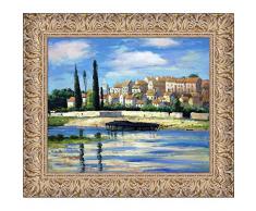 La Pastiche OverstockArt Sovereign, gerahmt, handgemaltes Ölbild Espana, Distressed, Bilderrahmen 31 x 27 merhfarbig