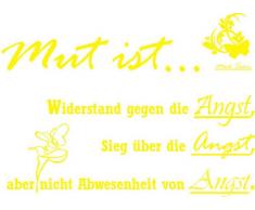 INDIGOS 4051719332469 Wandtattoo, Vinyl, gelb, 60 x 10 x 10 cm