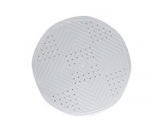 Dintex Bildschirmdiagonale Teppich rund für Dusche, rutschfest, 50 x 50 cm grau