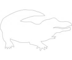 INDIGOS 4250380554716 Wandtattoo W052 Krokodil Afrika 80 x 45 cm, weiß