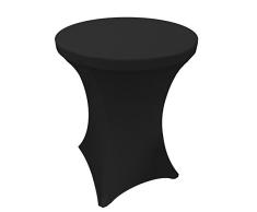 Iveecky 91,4 cm Rund von 106,7 cm Spandex Tischdecke für Cocktail Tisch Schwarz