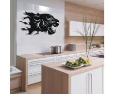 INDIGOS 4052166137904 Wandtattoo w633 eine sehr schöne Blume Wandaufkleber, 96 x 89 cm, gelb