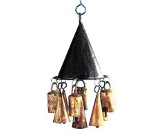 StealStreet 30,5 cm dekorativer Dose Konus mit 9 Glocken Windspiel