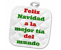 3dRose Topflappen, weiß, 20,3 x 20,3 cm