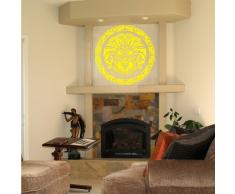 INDIGOS 4052166046794 Wandtattoo w277 Ornament, Orient Wandaufkleber 120 x 119 cm, gelb