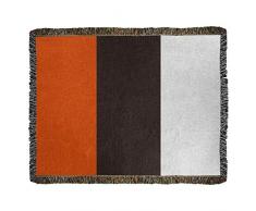 ArtVerse NFS Cleveland Fleecedecke mit Fußballstreifen, 52 x 37 cm, Braun