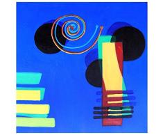 Legendarte Handgemachtes Ölgemälde auf Leinwand - Feuerstelle, cm. 50x50