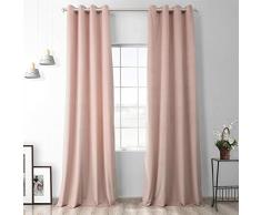 HPD Half Price Drapes VPYC-161207-108-GR Heritage Plüsch Samt Ösenvorhang (1 Panel), 50 x 108 cm, Ballett Pink