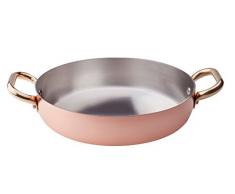 Pentole Agnelli Pfanne mit 2 Griffen von Kupfer verzinnt 50 cm