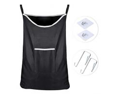 Arkmiido Wäschesammler zum Aufhängen Schwarz