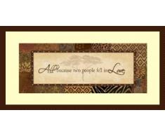 Buyartforless Jo Moulton Kunstdruck, Motiv All Because Two People Fell In Love, 22 x 30,5 cm, Braun