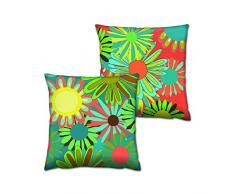 Gravel Dekokissen Cotton, Mehrfarbig, 43 x 43 cm, 2 Stück