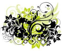 Indigos 4051719736281 Wandtattoo MF208 Kreise Tribal Ranke Pflanze Blume Retro 80 x 61 cm