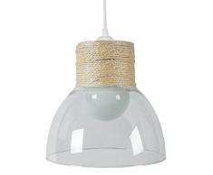 Tosel 13650 Business Hängeleuchte Saiten Glocke Glas 60 W E27 natur