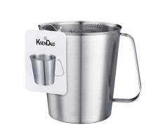 Premium 1500ML/48Oz Measuring Cup/Steaming Frothing Pitcher, With inside Markings With Handle by Ksendalo by Ksendalo